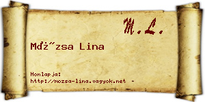 Mózsa Lina névjegykártya
